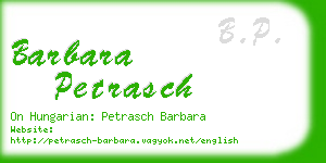 barbara petrasch business card